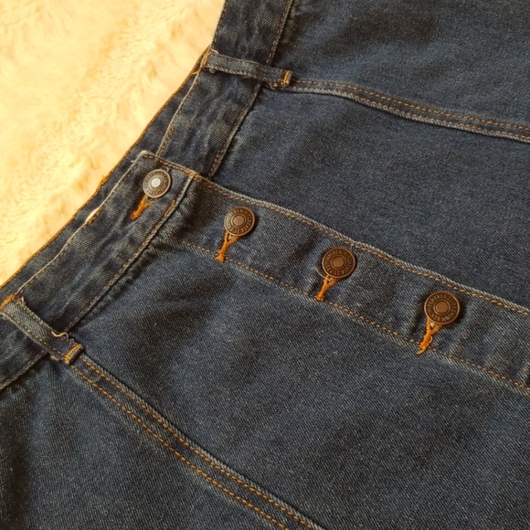 F21 DENIM MINI/MIDI BUTTON UP SKIRT - Picture 2 of 3